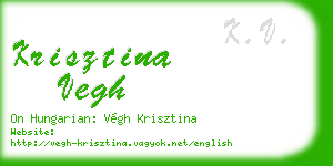 krisztina vegh business card