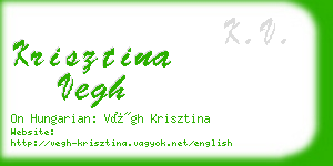 krisztina vegh business card